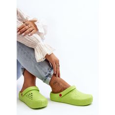 Big Star Dámské lehké žabky Crocs II275006 Green velikost 36