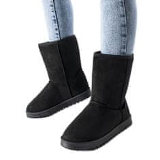Černé zateplené klasické sněhové boty velikost 40