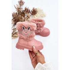 Dětské sněhule s fleecem Pink Lunami velikost 20