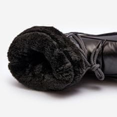 Dámské sněhule Tie-Up Black Lilara velikost 40