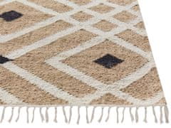 Beliani Jutový koberec 160 x 230 cm béžový ESENCIK