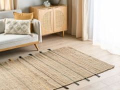 Beliani Jutový koberec 140 x 200 cm béžový RAUTA