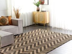 Beliani Jutový koberec 200 x 300 cm béžový/černý DEDEPINARI