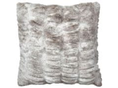 Beliani Sada 2 polštářů z umělé kožešiny 45 x 45 cm šedé MACODES