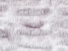Beliani Sada 2 polštářů z umělé kožešiny 45 x 45 cm světle šedé MACODES
