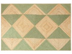 Beliani Jutový koberec 200 x 300 cm béžový/zelený CALIS