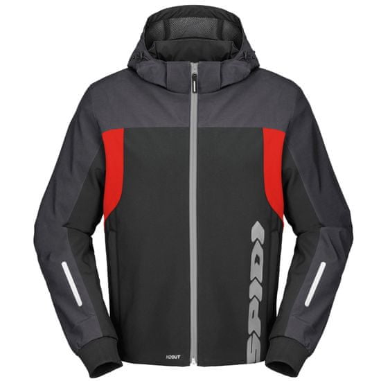 Spidi bunda HOODIE H2OUT, (černá/antracit/červená)