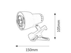 Rabalux Stolní lampa 4357 Clip E14 R50 1x MAX 40W černá