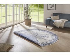 NORTHRUGS Kusový koberec Twin Supreme 104138 Blue/Cream kruh – na ven i na doma 140x140 (průměr) kruh