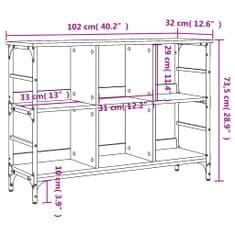 Vidaxl Příborník dub sonoma 102 x 32 x 73,5 cm kompozitní dřevo