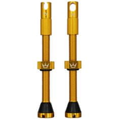 Peaty's Ventilky X Chris King MK2 Tubeless Valves - 1 pár, bezdušové, 60 mm, zlatá