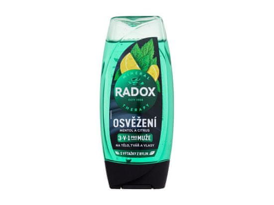 Radox 225ml refreshment menthol and citrus 3-in-1 shower