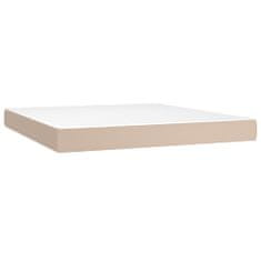 Vidaxl Box spring postel s matrací cappuccino 160x200 cm umělá kůže