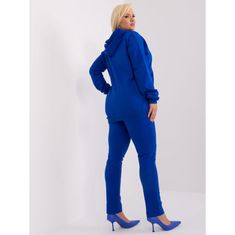 RELEVANCE Dámský komplet s nášivkou plus size kobaltový RV-KMPL-8972.65_405309 2XL