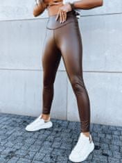 Dstreet Dámské koženkové kalhoty Iyada bronzová XXL