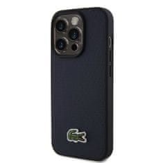 Lacoste Iconic Petit Pique Woven Logo kryt s MagSafe pro iPhone 15 Pro Tmavě modrá