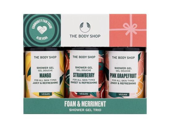 The Body Shop 60ml foam & merriment shower gel trio