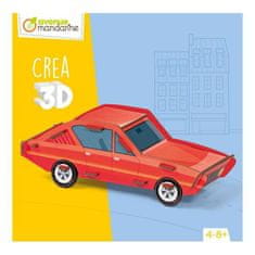 Kraftika 3d model z kartonu - auto, avenue mandarine, skládání