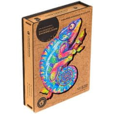 Unidragon dřevěné puzzle - Chameleon velikost L