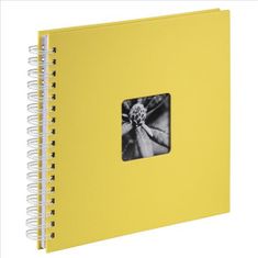Hama Fotoalbum FINE ART spirálové, 28x24 cm, 50 stran, žlutá, bílé stránky, lepicí