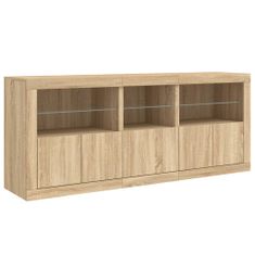 Greatstore Příborník s LED osvětlením dub sonoma 162 x 37 x 67 cm