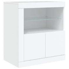 Greatstore Příborník s LED osvětlením bílý 181,5 x 37 x 67 cm