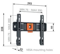 Vogels Vogel's TVM 1203, fixní TV držák pro obrazovky 19-50", 30 kg