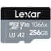 Lexar paměťová karta 256GB High-Performance 1066x microSDXC UHS-I, čtení/zápis: 160/120MB/s, C10 A2 V30 U3