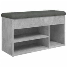 Vidaxl Lavice s botníkem betonově šedá 82 x 32 x 45,5 cm dřevotříska