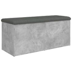 Vidaxl Úložná lavice betonově šedá 102 x 42 x 45 cm kompozitní dřevo