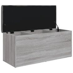 Greatstore Úložná lavice šedá sonoma 102 x 42 x 45 cm kompozitní dřevo