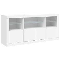 Vidaxl Příborník s LED osvětlením bílý 142,5 x 37 x 67 cm