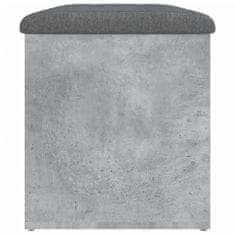 Greatstore Úložná lavice betonově šedá 82 x 42 x 45 cm kompozitní dřevo