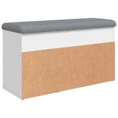 Greatstore Lavice s botníkem bílá 82 x 32 x 45,5 cm kompozitní dřevo