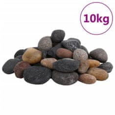 Greatstore Leštěné oblázky 10 kg mix barev 5–8 cm