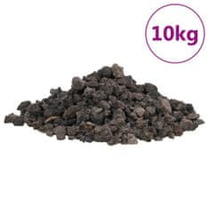 Greatstore Sopečné kameny 10 kg černé 1–2 cm
