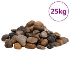 Greatstore Leštěné oblázky 25 kg mix barev 2–5 cm