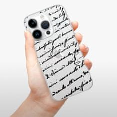 iSaprio Silikonové pouzdro - Handwriting 01 - black pro Apple iPhone 15 Pro
