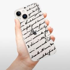 iSaprio Silikonové pouzdro - Handwriting 01 - black pro Apple iPhone 15