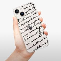 iSaprio Silikonové pouzdro - Handwriting 01 - black pro Apple iPhone 15 Plus