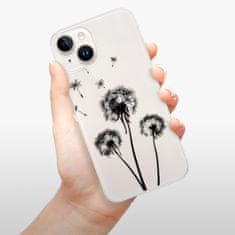 iSaprio Silikonové pouzdro - Three Dandelions - black pro Apple iPhone 15 Plus