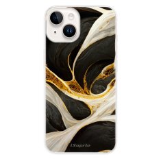 iSaprio Silikonové pouzdro - Black and Gold pro Apple iPhone 15 Plus