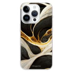 iSaprio Silikonové pouzdro - Black and Gold pro Apple iPhone 15 Pro