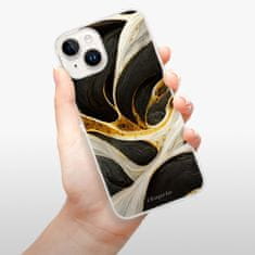 iSaprio Silikonové pouzdro - Black and Gold pro Apple iPhone 15 Plus