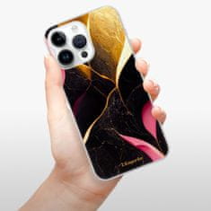 iSaprio Silikonové pouzdro - Gold Pink Marble pro Apple iPhone 15 Pro Max