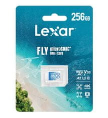 Lexar paměťová karta 256GB FLY High-Performance 1066x microSDXC UHS-I, (čtení/zápis:160/90MB/s) C10 A2 V30 U3