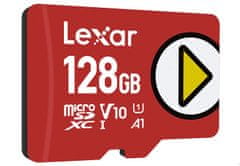 Lexar paměťová karta 128GB PLAY microSDXC UHS-I cards, čtení 150MB/s C10 A1 V10 U1