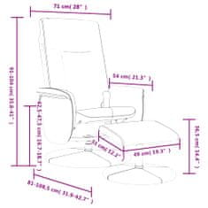 Vidaxl Masážní polohovací křeslo s podnožkou šedé umělá kůže