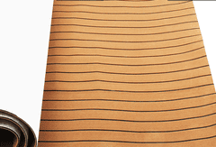 SONNENH Eva Pěna Teak Loď Podlaha Koberec, 300x90cm 6mm Non-Slip Mat Self Adhesive Marine Mat Boat Decking for Boats Yachts Speedboats	