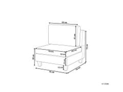Beliani 1místný čalouněný modul hnědý UNSTAD
